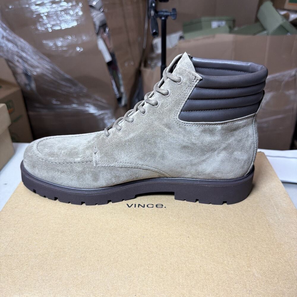 Men 11.5 Vince Leonard Boot Flint Leather M NEW IN BOX